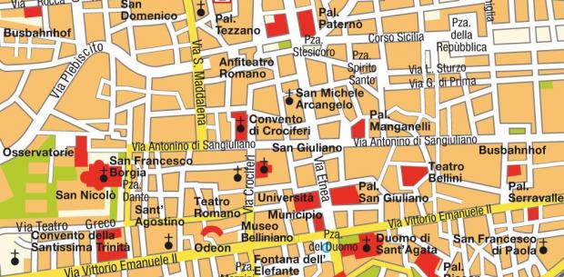 mappa turistica catania