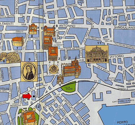 mappa turistica catania